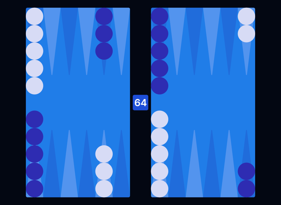 Animated backgammon board